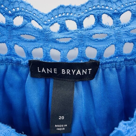 Lane Bryant Women Plus Size 20 Classic Square-Neck Blouse With Lace Trim 2578 - Picture 6 of 8